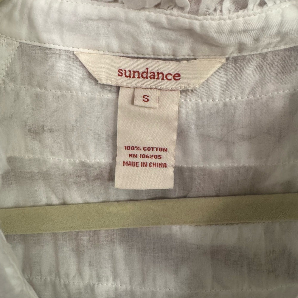 Sundance White Ruffled Blouse! - Picture 4 of 5